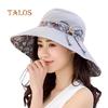Women Summer Beach Travel Bowknot Wide Brim Sun Hat Reversible Foldable Girls Hats