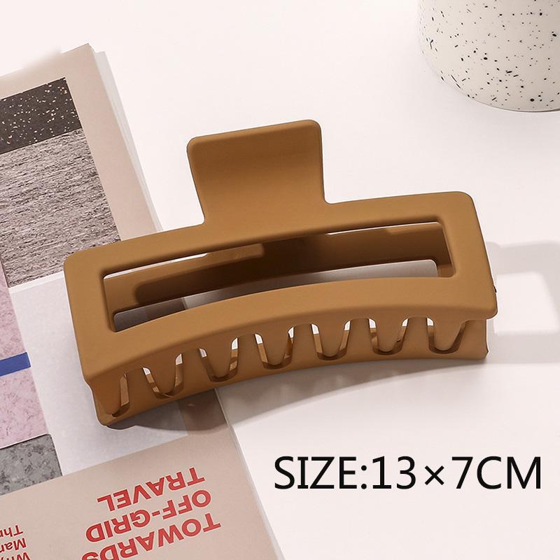 Free Shipping Large Oversize Crab Hair Clips Women Shark Clips Matte  Rectangle Geometric Hair Clips 13cm Big Barrettes Headwear