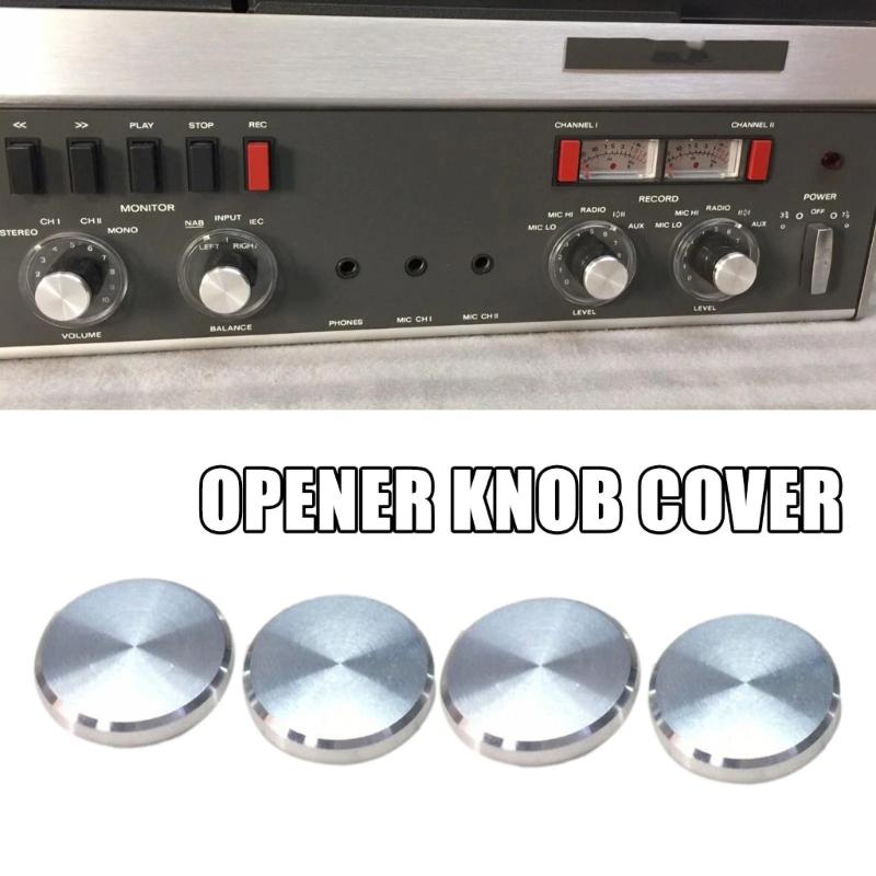 4Pcs Silver Color Aluminum Rotary Electronic Control Opener Knob Cover for REVOX A77 A76 A78 Switch Knob