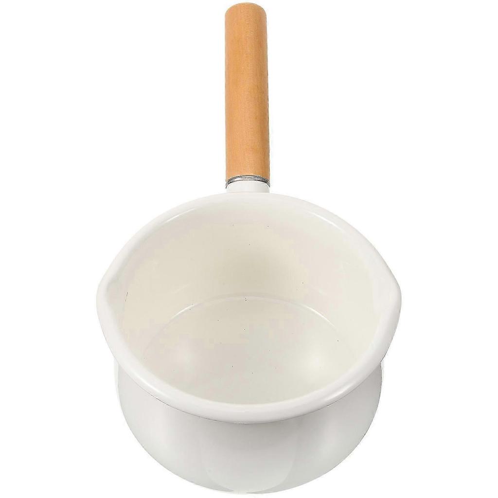 Emaille Milchkännchen Hitzebeständiger Milchsudtopf Handlicher Milcherhitzer Antihaftbeschichtete Saucepan