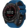 QuickFit Silicone Strap for Garmin Fenix 22mm, Blue / Black