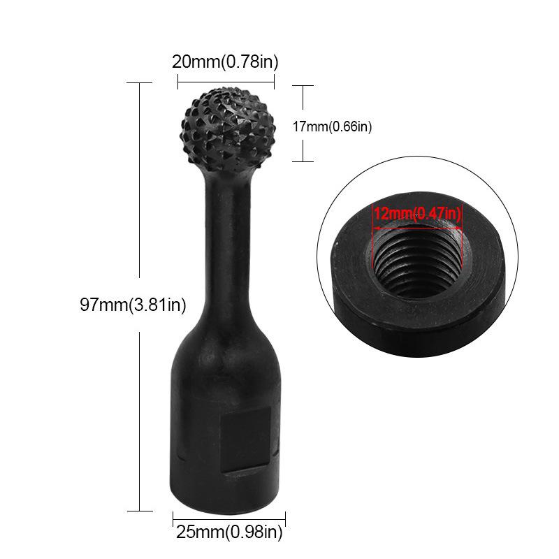 Spherical Wood Carving Grinding Head for Spoon and Groove Shaping