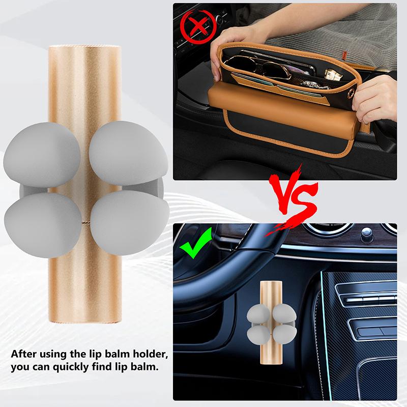 Car Lip Balm Holder Silicone For Chapstick No Melt Women Car Accessories Interior Data Cable Storage Rack