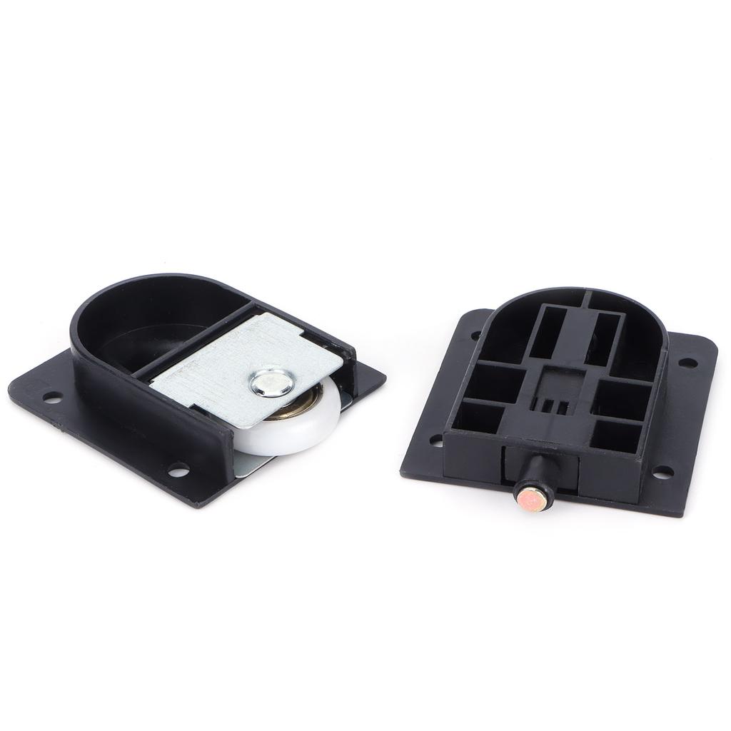 Rotella Silenziosa per Porta Scorrevole Puleggia in Plastica Nera con Cuscinetto Accessorio Ferramenta per Mobili