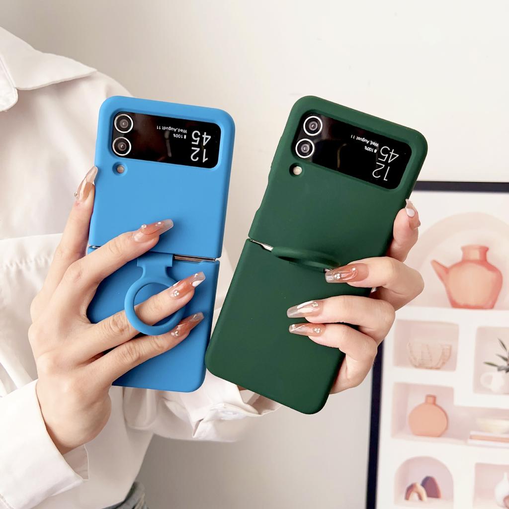 Applicable to Samsung zflip7 mobile phone case liquid silicone all-inclusive anti-drop zflip5 folding screen ring buckle protective case