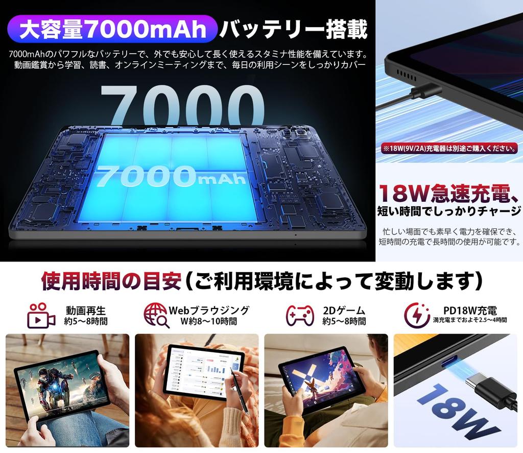 16 Large Screen Coming in Android Tablet with 2K 7000mAh Widevine L1 AI Face Split FM GMS and Technical Approval This tablet is ideal for watching and
