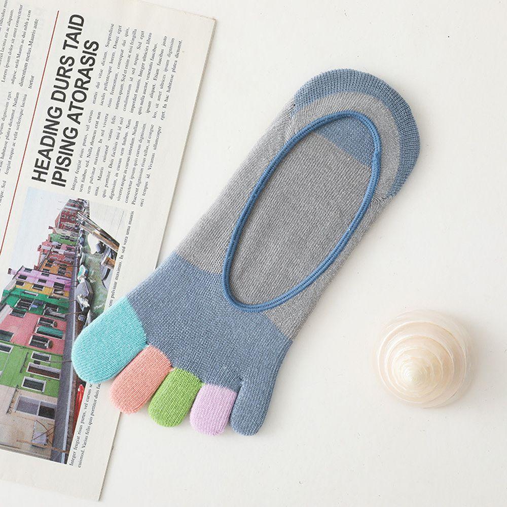 Patchwork Clothing Accessories Girls Short Socks Five Toe Boat Socks Women Hosiery Cotton Socks