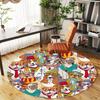 1pc dogs glasses Round Chair mat Area Rug - Non-Slip, Floor Mat for Office, Bedroom, and Indoor Decor c1118242
