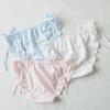 Lolita House Satin Size Milky Thick String Sexy Lace Cute Triangle Barely Sexy Cute Set of 3 Panties, M, White, Panties, Underwear, Women's Panties,