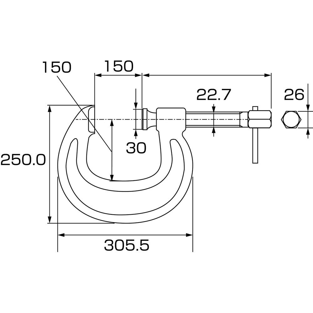 Robtex mantis strong 150mm (Ebi) C-type vice, type,