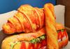 Dokidoki Croissant Cushion, Seat Cushion, Body Pillow, Relaxing Backrest Pillow, Breakfast, Bakery, Plush Toy, Realistic Type (59cm) [Parallel Import]