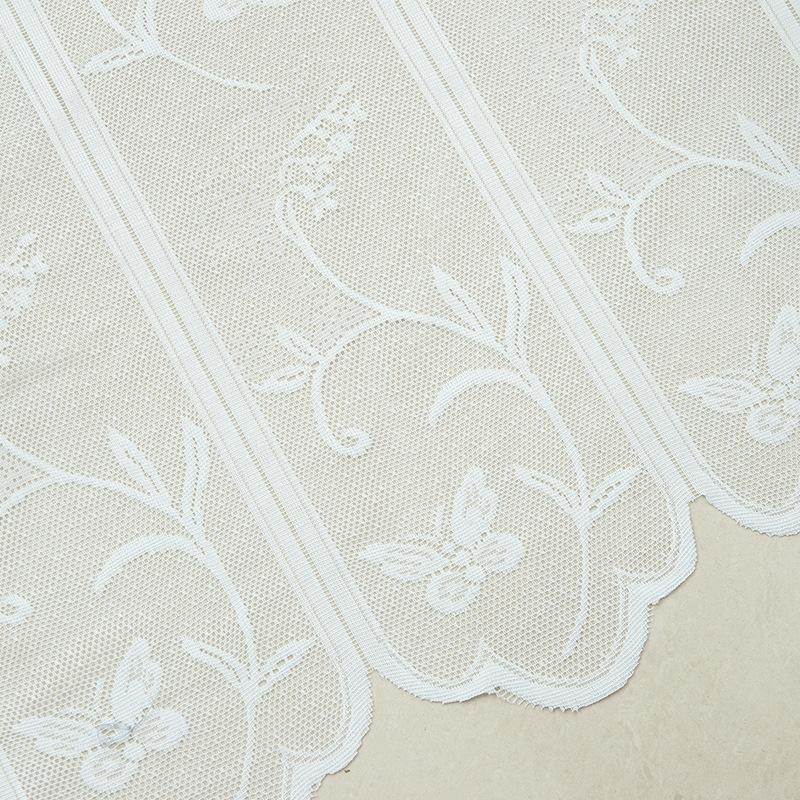Gauze Curtain Fine Woven Gauze Curtain White Through Rod Short Curtain Kitchen Curtain Japanese Short Curtain