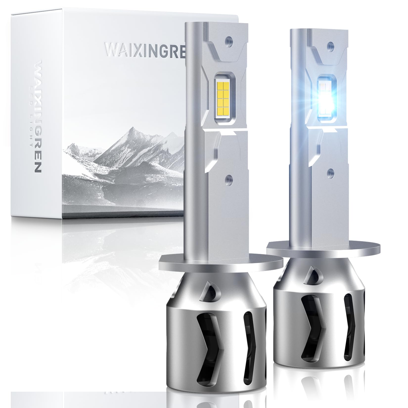 

WAIXINGREN H1 LED Headlight, Vehicle Inspection Compatible, Fog Lamp, H1 LED, Light Light, Hi/Lo H1