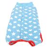 Dog Recovery Suit Blue Stars Pattern Prevents Licking Cotton Pet Surgical Bodysuit for Postoperative Recovery S