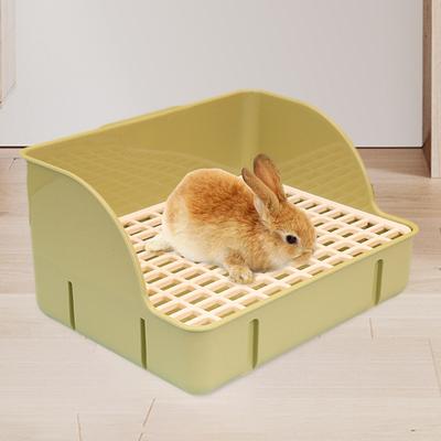 Kaninchenklo Urinschale Schale Haustiertoilette Ecktoilette Kloschale Kaninchen-Trainer für Kleintiere Chinchillas Ratten