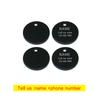 2pcs 25mm Round Dog Tag Collars Simple Personalized Dog Tag Laser Engraving Pet Identity Tag Anti-lost Necklace Pet Accessories