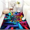 Alfombra Estampada 3D Estéreo de Tuberías para Sala de Estar Dormitorio Mesita de Noche Sofá Alfombra de Suelo Decoración Moderna para el Hogar Pasillo Área Alfombra