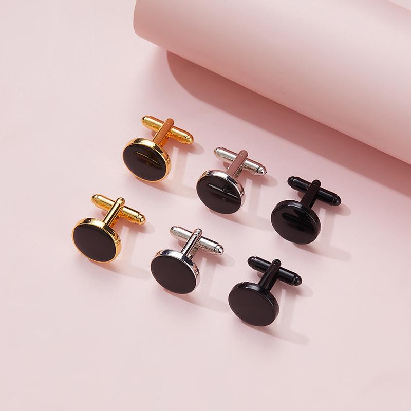 1Pair Light Luxury Versatile Shirts Round Cufflinks For Men Shirt Cuffs Nail Bridegroom Suit Sleeve Clothing Accessories Gifts