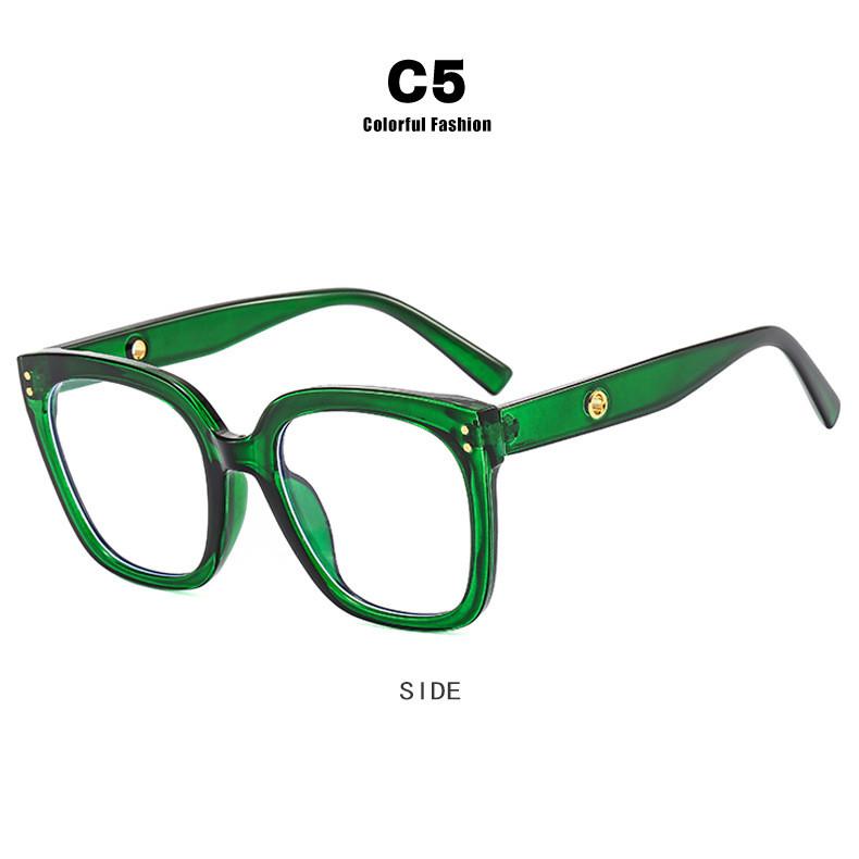 New Brand Fashion Oversize Square Glasses Women Frame Photochromic Anti Blue Light Computer Reading Eyeglass