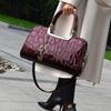 Women's Handbag New Patent Leather Stone Pattern Shoulder Bag, High-end Sense, Large Capacity Bag, Daily Commuting Handbag
