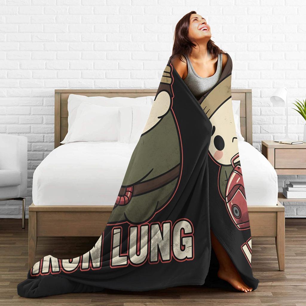 Horror Game Iron Lung Blanket Quality Soft  Throw Blanket Spring Child Living Room Print Bedspread