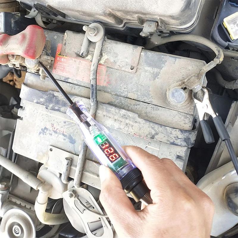 Truck Voltage Circuit Tester Auto Repair 6V/12V/24V Car Circuit Tester Premium Test Light Probe Pen Light Bulb Diagnostic Tool