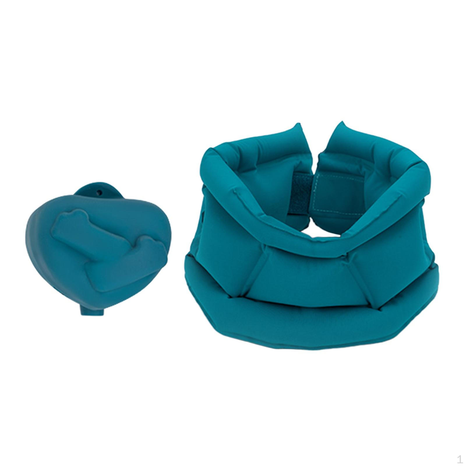 

Надувная дорожная подушка для шеи для кемпинга, походов, самолетов синий