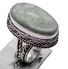 Amazonite Natural Gemstone Antique Silver Plated Ring US Size-8" R 419