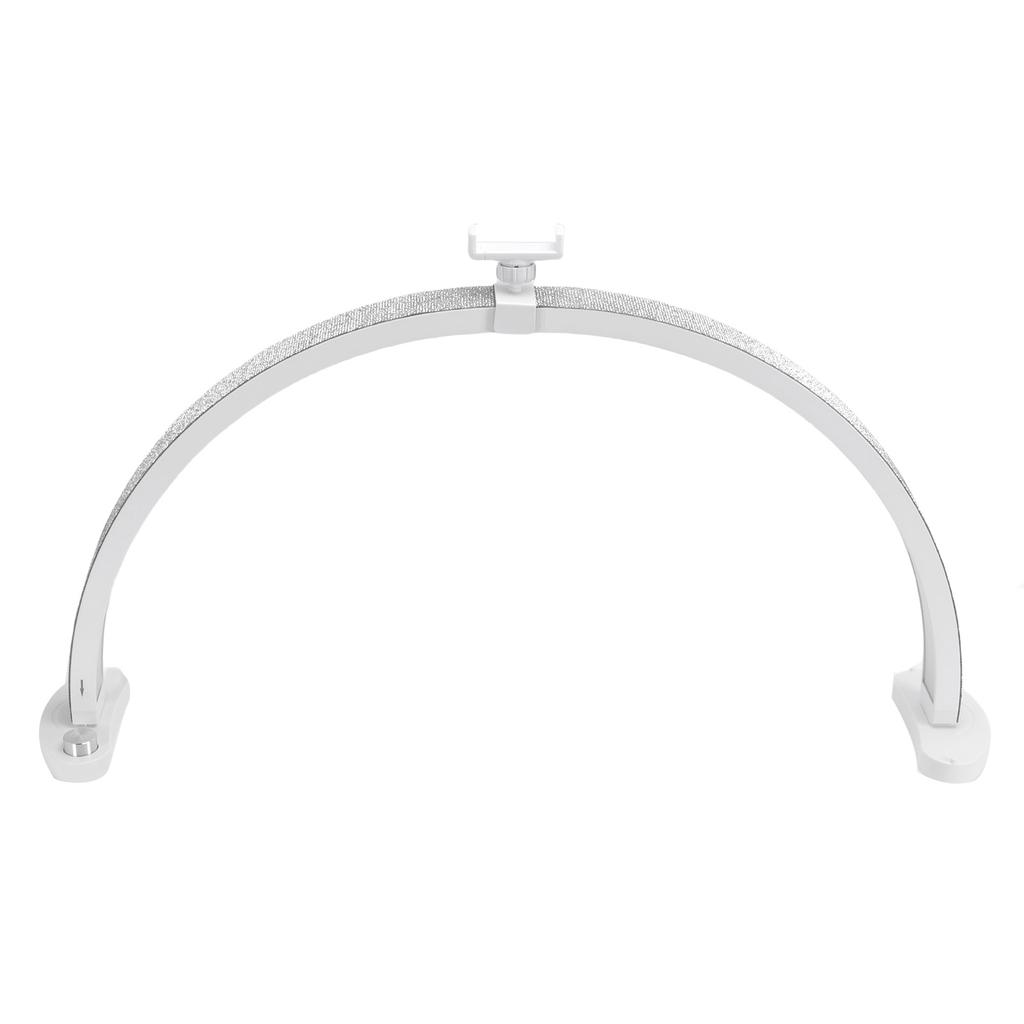 28 Inch LED Nail Table Lamp with Phone Stand Rhinestone Decor Foldable Arch Half Moon Desk Light for Manicure Salon