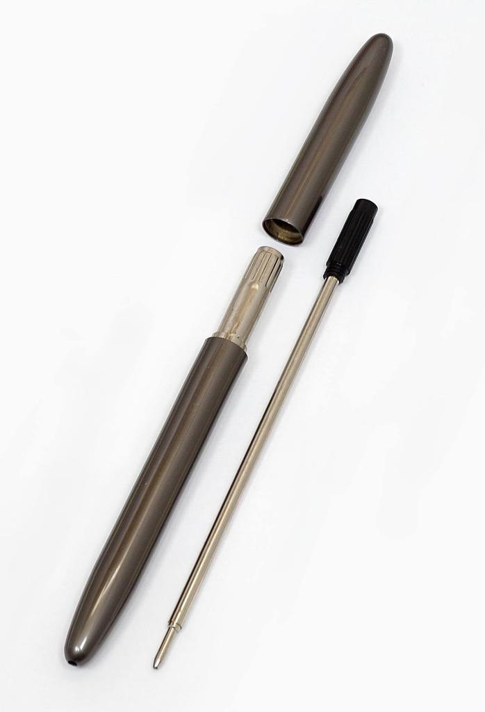 Pink Grained Leather Pen Case, Brasda Capo Streamline Ballpoint Pen Set with Gray Barrel (SASP-TK12-H)