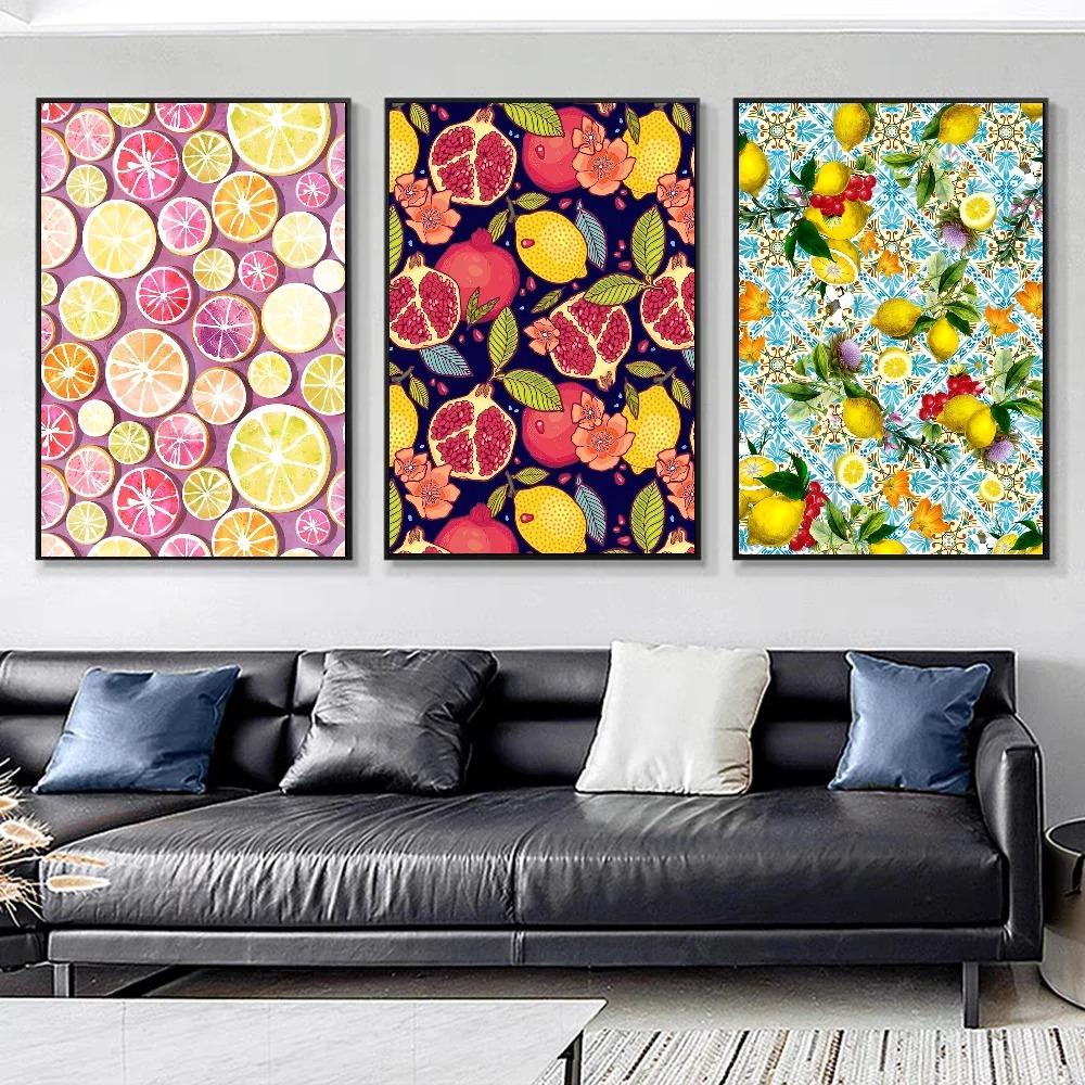 Lemon Market Print Poster Good Quality Prints And Posters Vintage Room Home Bar Cafe Decor Aesthetic Art Canvas Paintings