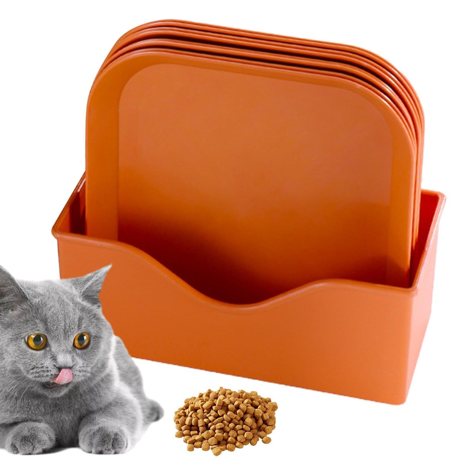 

4 цвета, квадратная миска для кормления, миска для кошачьей еды, миски без усталости для влажного и сухого корма для котят и коротконогих кошек One Size