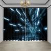 Nordic Ins Style Technology Sense Curtain Background Ktv Network Cafe Gaming Room Bedroom High Shading New Pattern Curtains Made Of Polyester Decor