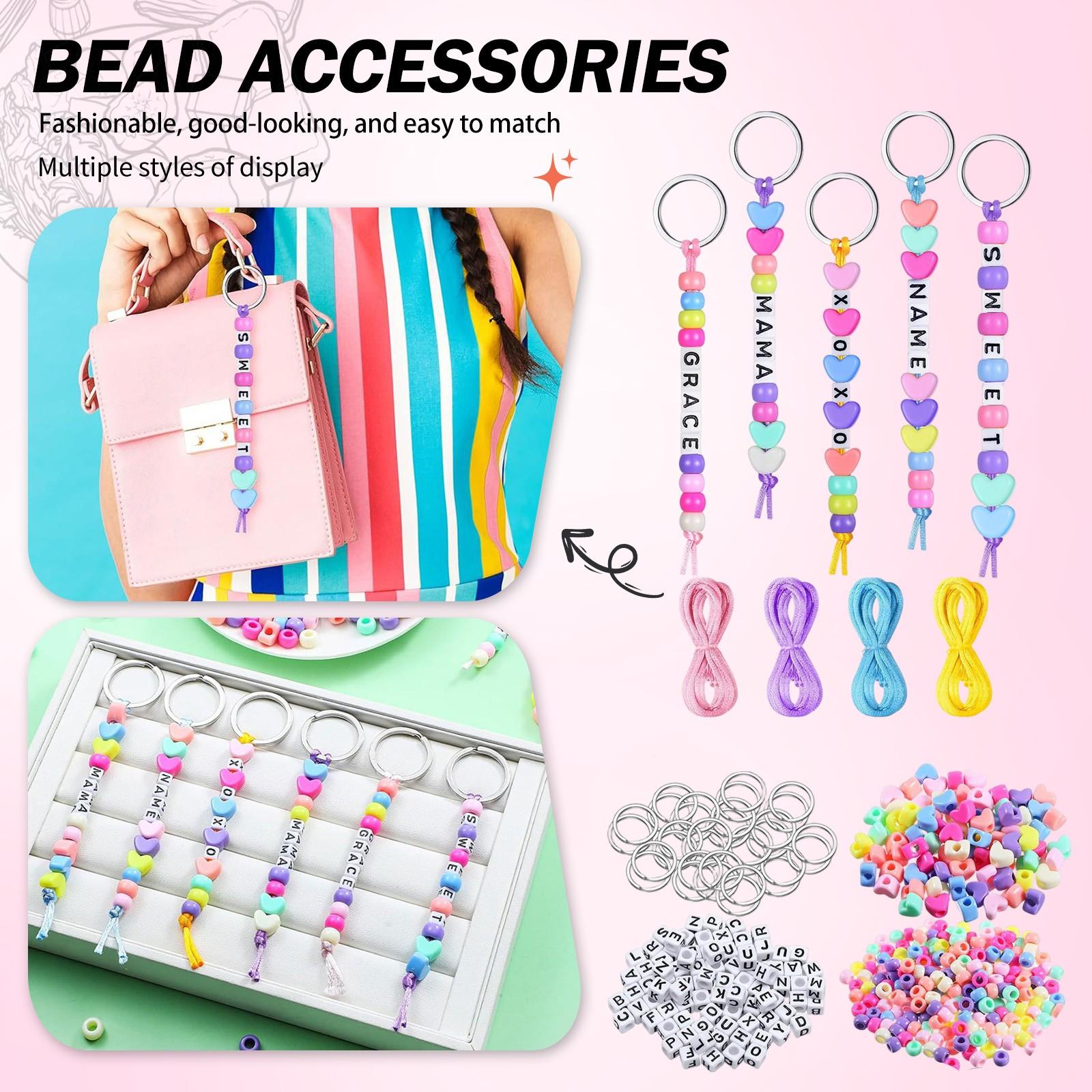 

(Только материал для упаковки) Богемный стиль, бусины-буквы в форме ведра, бусины в форме сердца, брелоки, женские подвески и аксессуары для багажа One Size