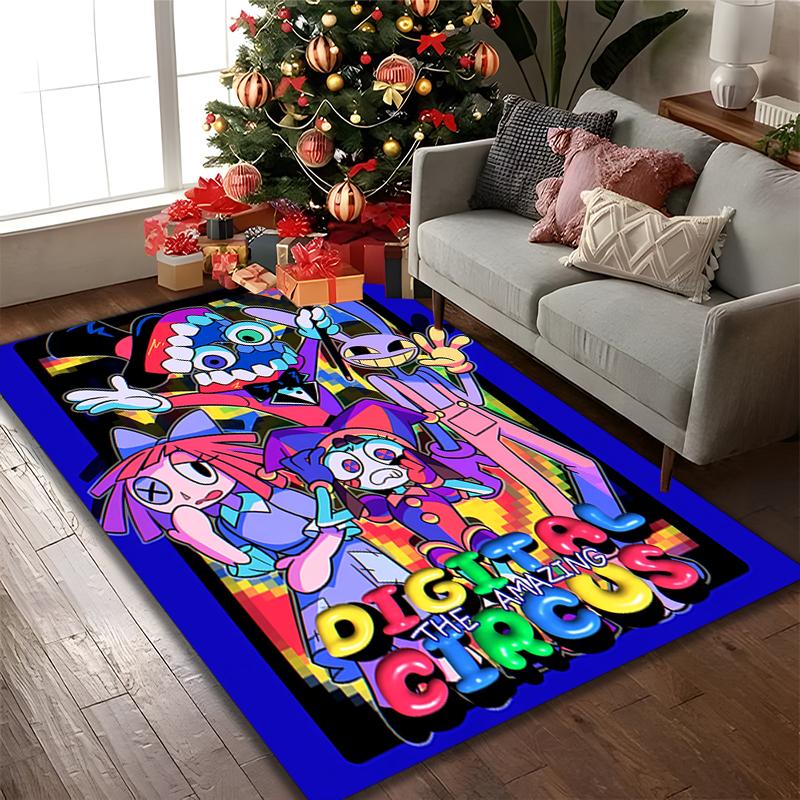 1pc The Amazing Digital Circus Printed Chair Rug for Home Office Use, Living Room Kitchen Game Room Area Carpet