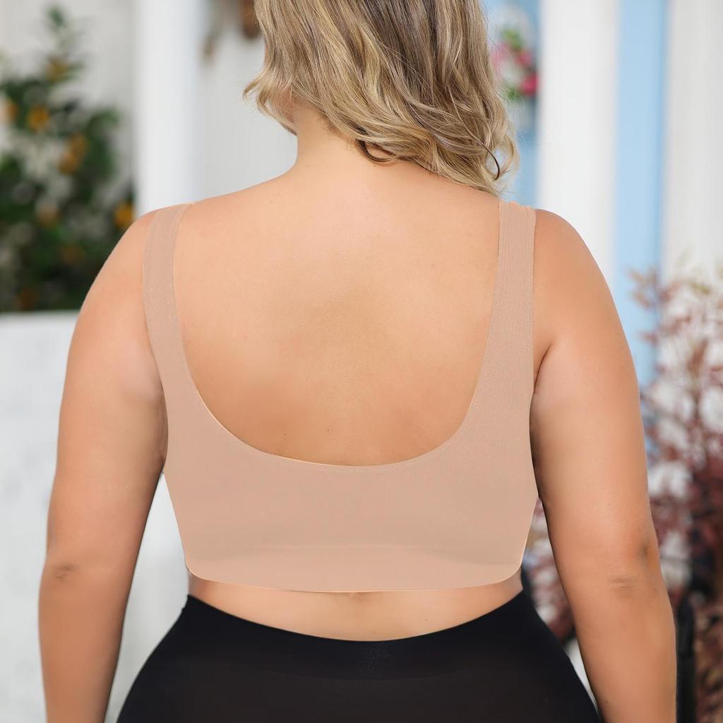Plus Size Women's Lingerie Bra Comfortable, Bottomless, Gathering Gathering Side Breasts, Preventing Sagging,Skin Packaging