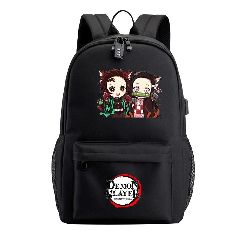 

Аніме Demon Slayer Рюкзак для підлітка Дівчинка Хлопчик Back To School Bag Сумка для ноутбука Bookbag Чоловіки Жінки Anti Theft Дорожня сумка Mochila