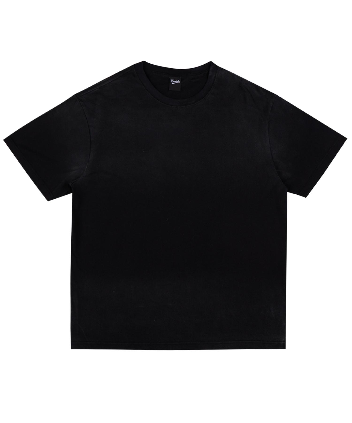 Cream Soda Lab Crsdel Pigment Short Sleeve T-Shirt Black F