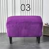 American Style Footstool Cover  Rectangle Elastic Ottoman Cover High Quality Velvet Furniture Protector Footrest Slipcover