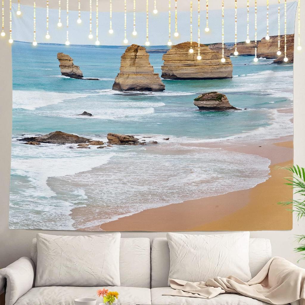 Shrahala Ocean Wave Tapestry Nature Wall Hanging Large Psychedelic Tapestry for Bedroom Living Room Dorm Black and White