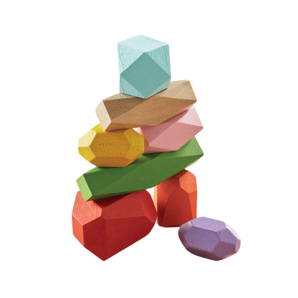 MidOcean Dolmen Wood Stacking Rocks (Pack of 8)