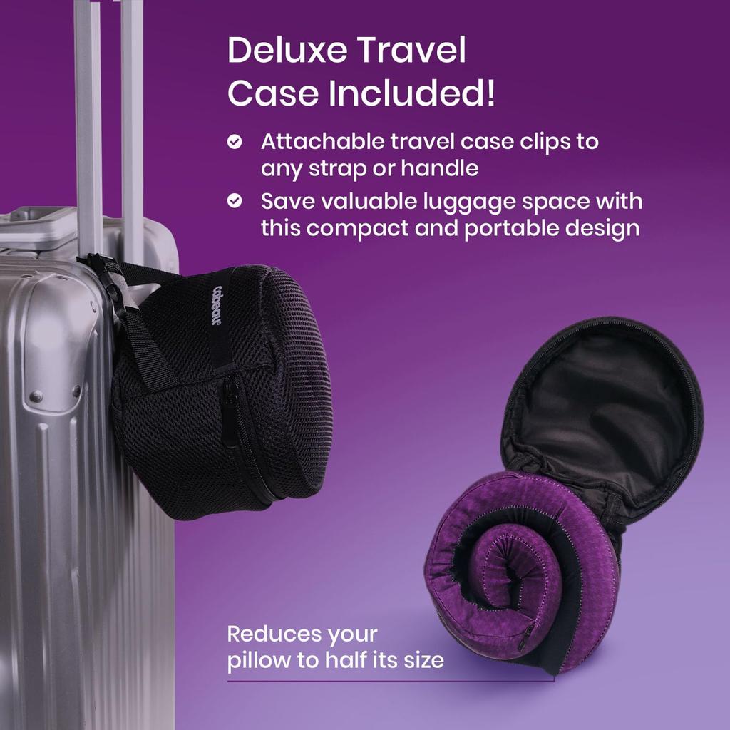 Cabeau Evolution Cool Travel The Best Air Circulating Head and Neck Memory Foam Cooling Travel Pillow Black Pillow- -