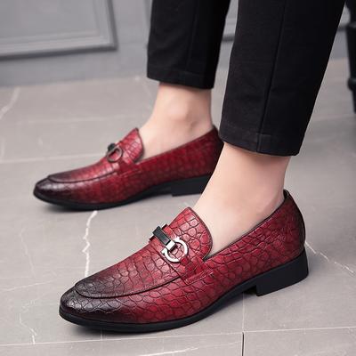 Men Loafers Street Style Wine Red Classic Shoes Formal Business Wedding Dress Prom Blazers Tuxedo Party Shoes Large Size