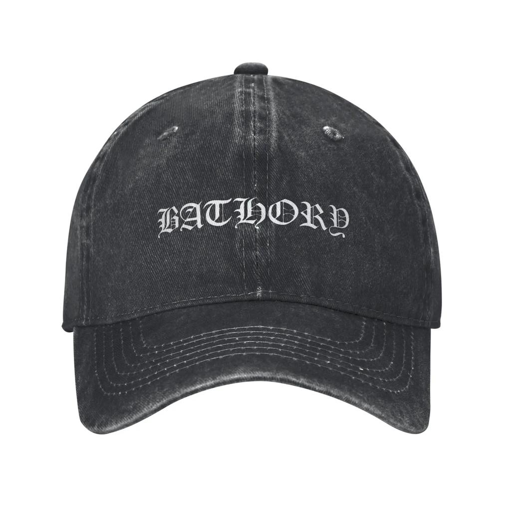 Bathory Logo Denimstoff Kappe Lässige Baseballkappen Verstellbarer Hut Sommer Unisex Baseballkappen