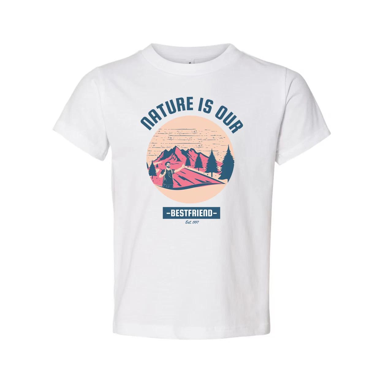 Nature Is Our Best Friend Unisex Graphic Tee With Outdoor Landscape Illustration XL