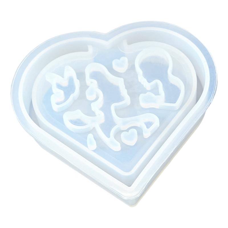 Hollowed Heart Butterfly Star Shape Silicone Molds for Making Candle Holder Gypsum Decoration Epoxy Resin Silicone Molds