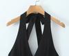 Spring 2025 Women's French Retro V-Neck Halter Dress
