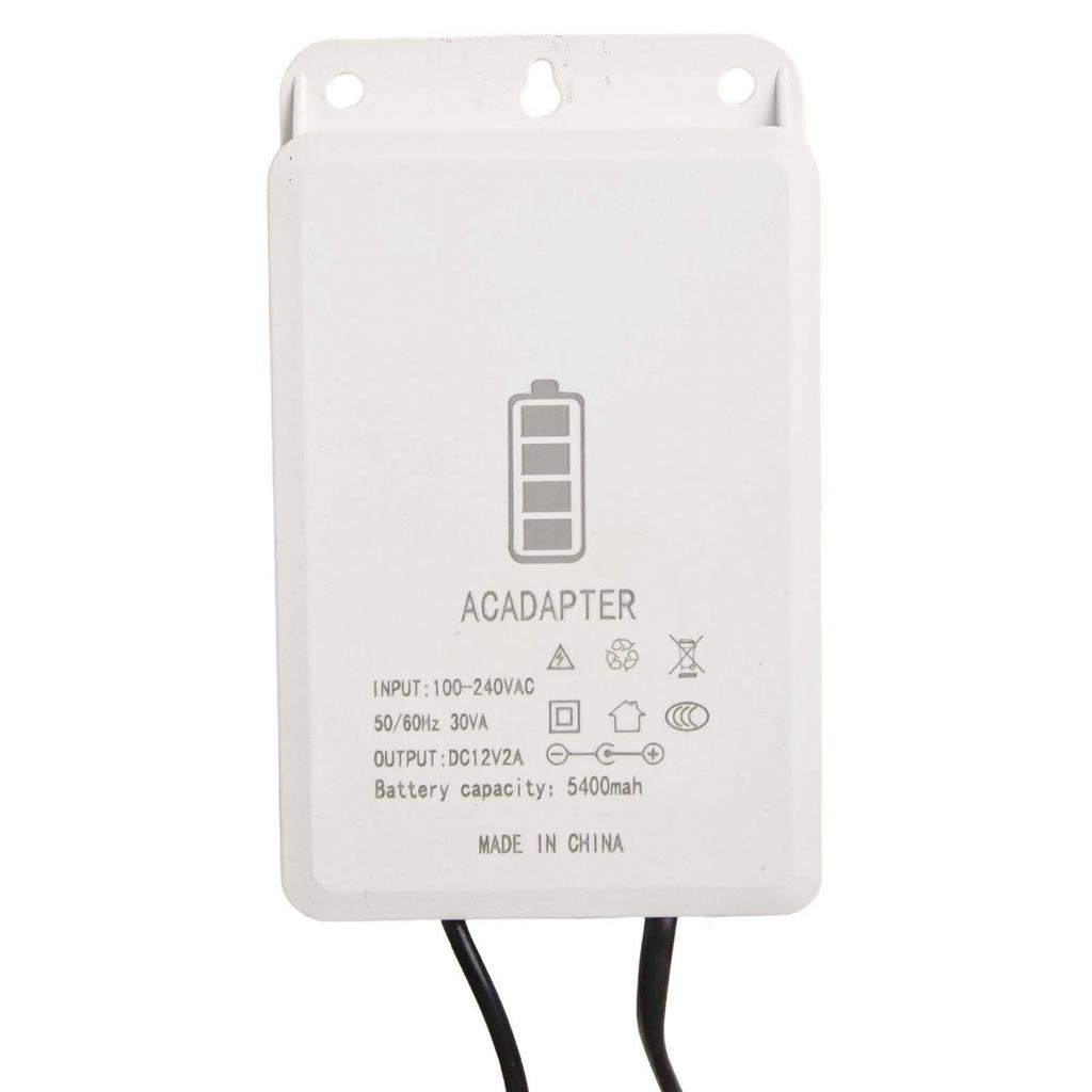 Rainproof Power Adapter for Outdoor Uninterrupted Monitoring Cameras