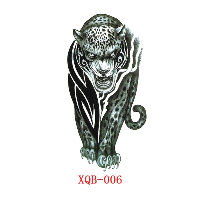 Kleine Ganzarm-Tattoo-Aufkleber, Blumenbuchstaben, Tier-Tattoo-Aufkleber, Schwarze Aufkleber Tattoo