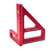 3D Multi Angle Aluminum Red Measuring Ruler 45/90 Degree Woodworking Square Protractor Drawing Line Miter Triangle Layout Tool